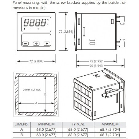 EVCO EVK411J7 Digital Temperature Controller