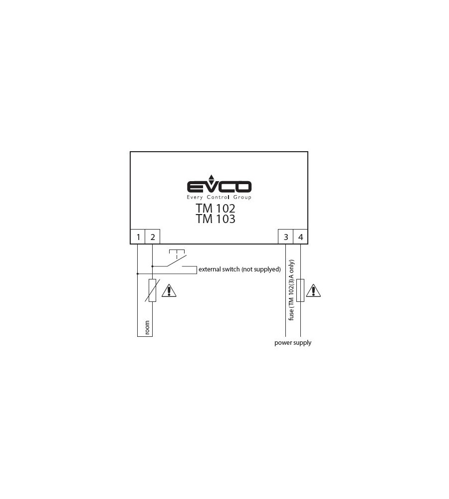 Digital Thermometer 12V EVCO TM102N2